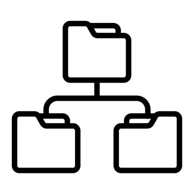 Dizin Yapısı ağ simgesi, vektör illüstrasyonu