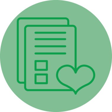 Bir kalp simgesinin vektör illüstrasyonu