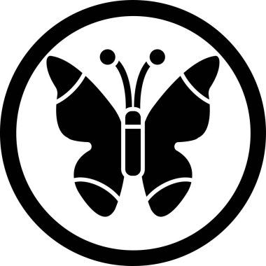 Kelebek. Web simgesi basit illüstrasyon