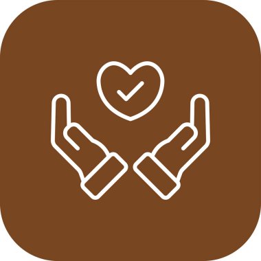 İki elli kalbin vektör simgesi tasarımı.