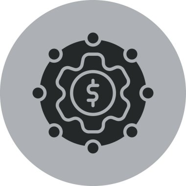 Dolar Simgesi Soyut Arkaplanda İzole Edildi