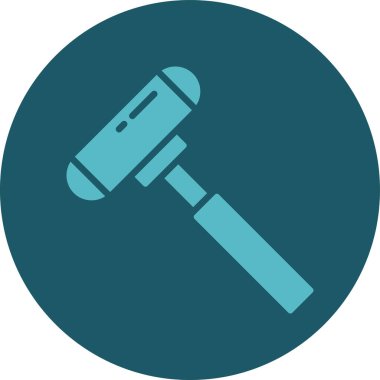 Yargıç Tokmak ikonu. Web için çekiç vektör simgelerinin özet çizimi