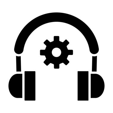 kulaklık simgesi, basit vektör illüstrasyonu