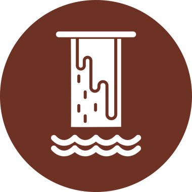 Su bırakma simgesinin vektör illüstrasyonu