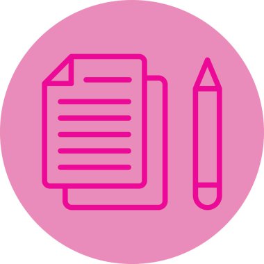 Bir kalem simgesinin vektör illüstrasyonu