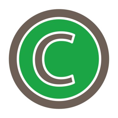 Para harfi vektör çizimi tasarımı