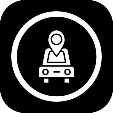 araba servisi simgesi modada izole edilmiş arkaplan