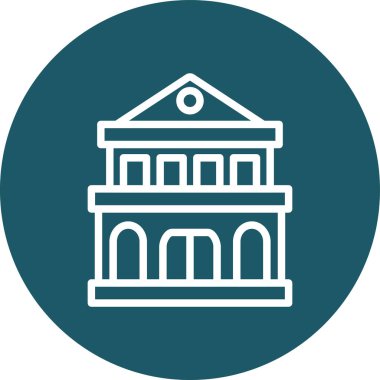 Bina. Web simgesi basit illüstrasyon