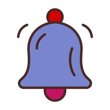 Noel çanı ikon vektörü. İnce çizgi işareti. izole edilmiş sınır sembolü çizimi