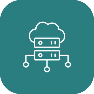 Eşsiz Bulut Hesaplama Vektörü Kabartma Simgesi