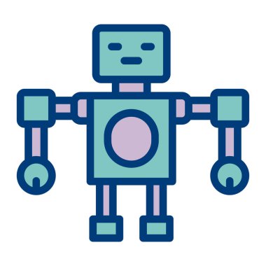 robot ikon vektör illüstrasyonu