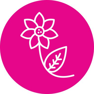 güzel çiçek sembolü vektör simgesi