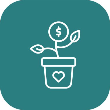 vektör çizim çiçek tencerede