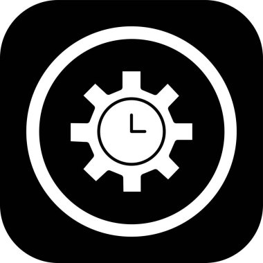 Saat simgesi vektör illüstrasyonu