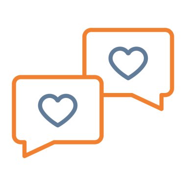 sohbet baloncukları simgesi, düz renk biçimi