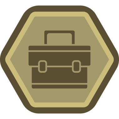 Bavul. Web simgesi basit illüstrasyon