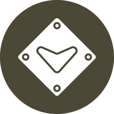 Bir pusula simgesinin vektör illüstrasyonu