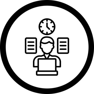 İş ve finans simgesinin vektör illüstrasyonu