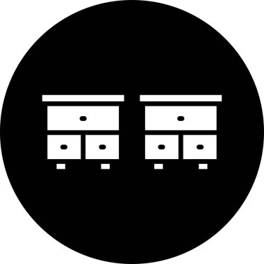 Mobilya simgesinin vektör illüstrasyonu