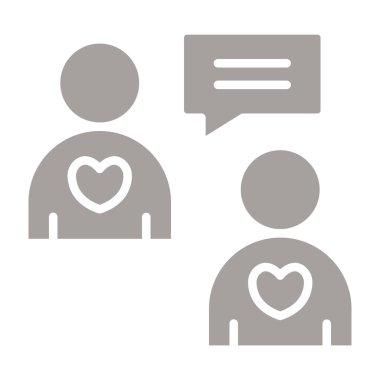 Sosyal medya sohbeti, konuşma, mesaj ikonu vektör illüstrasyonu