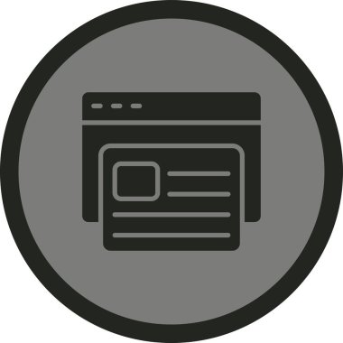 tarayıcı web simgesi, vektör illüstrasyonu