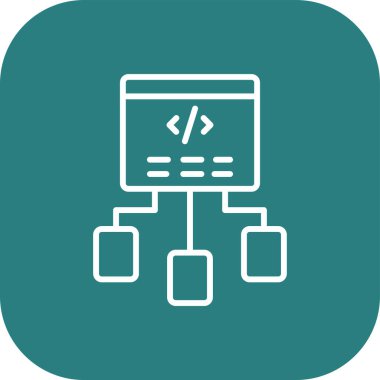 Beyaz arkaplanda web geliştirme simgesi vektörü