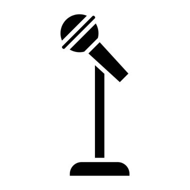 mikrofon simgesi vektör illüstrasyonu