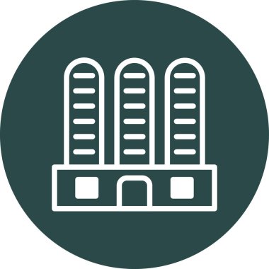 Modern yapı simgesinin vektör illüstrasyonu