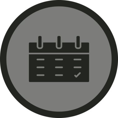 Takvim. Web simgesi basit illüstrasyon