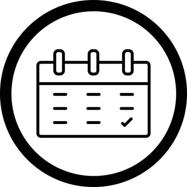 Takvim simgesi vektör illüstrasyonu