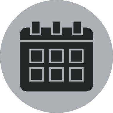 Takvim simgesi vektör illüstrasyonu