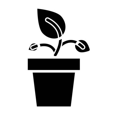 bitki ikonu. Web için basit filizlenme vektör simgesi çizimi