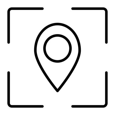 harita konum simgesi, vektör illüstrasyonu beyaz arkaplanda izole edildi