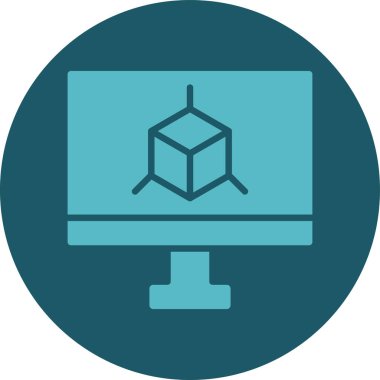 Bilgisayar. Web simgesi basit tasarım