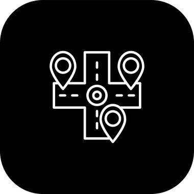 konum simgesi, vektör çizimi