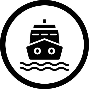 Gemi. Web simgesi basit tasarım