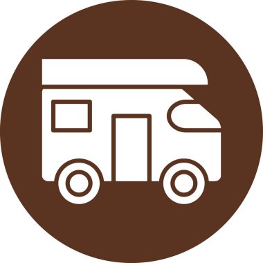 Bir araba simgesinin vektör illüstrasyonu