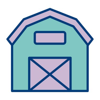 ev ahırı simgesi vektör illüstrasyonu