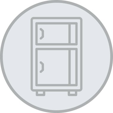 mobilya çizgisi simgesi, vektör illüstrasyonu