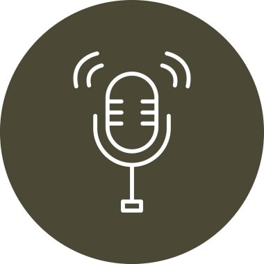 Mikrofon simgesinin vektör illüstrasyonu