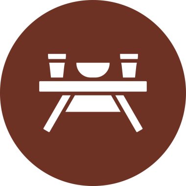 Gıda ve restoran simgesinin vektör illüstrasyonu