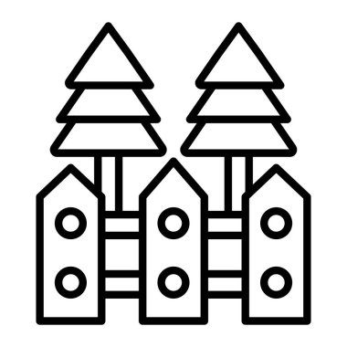 Ağaçlar. Web simgesi basit illüstrasyon