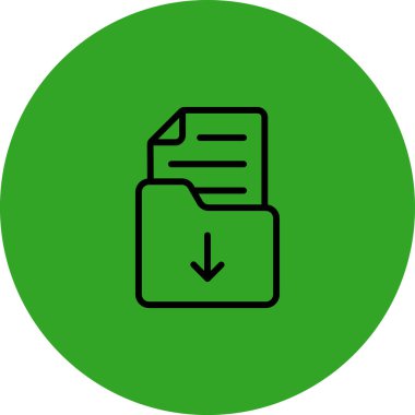 Soyut arkaplanda indirme simgesi izole edildi