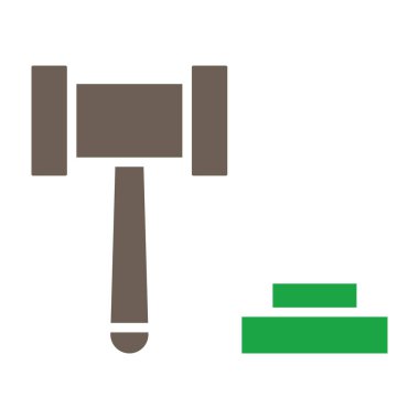 Çekiç simgesi. Vektör çizim