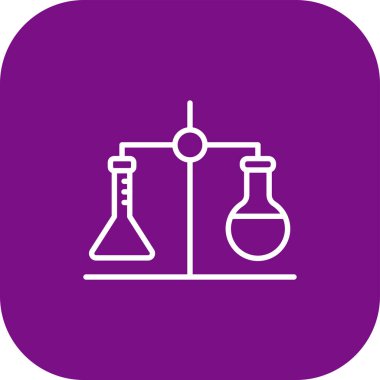 Matara ikonlu test tüpü. vektör illüstrasyonu