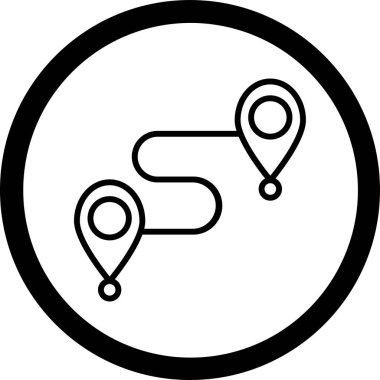 harita konumu ikon vektör illüstrasyonu