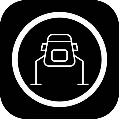 soyut arka grupta izole edilmiş sırt çantası simgesi