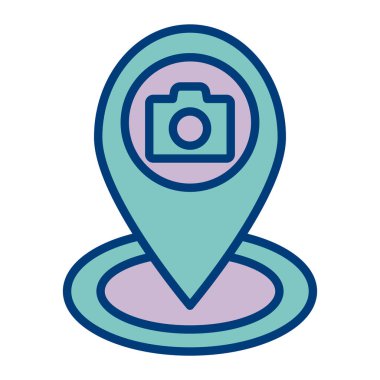 harita konumu pin simgesi vektör illüstrasyonu