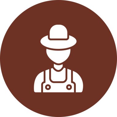 çiftçi ikonu vektör illüstrasyonu