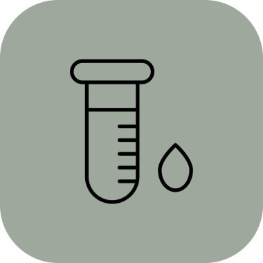 Vektör test tüpü simgesi